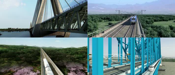 公路桥梁高铁基础建设三维动画