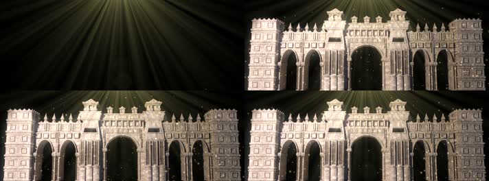 裸眼3D全息投影素材超震撼城堡开场动画