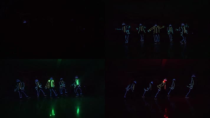 舞台led线条灯光秀节奏舞蹈