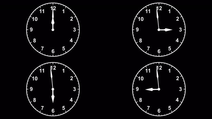 黑白简洁时钟