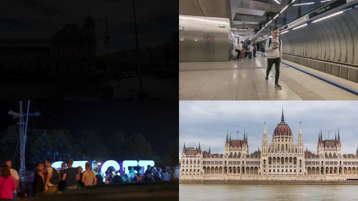 4K匈牙利首都布达佩斯城市延时风光