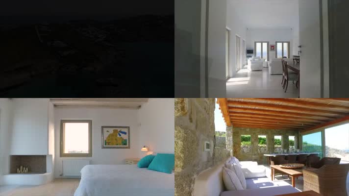 4K希腊米克诺斯岛旅游度假海景别墅酒店