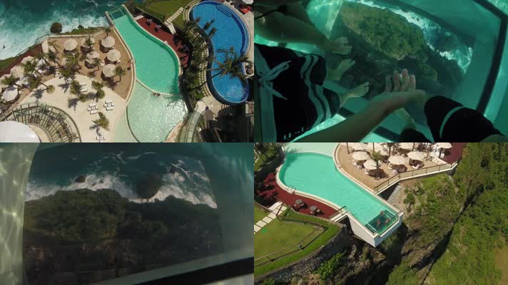 巴厘岛悬崖玻璃游泳池酒店