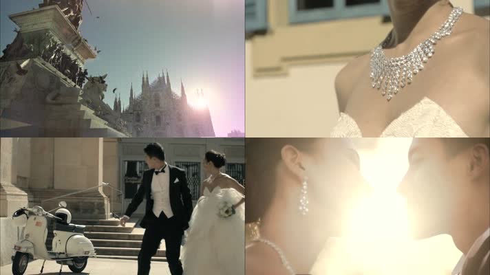 婚嫁婚礼首饰钻石 项链广告 幸福美好生活