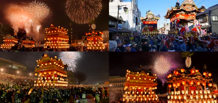 4K日本节日秩父夜祭高清视频