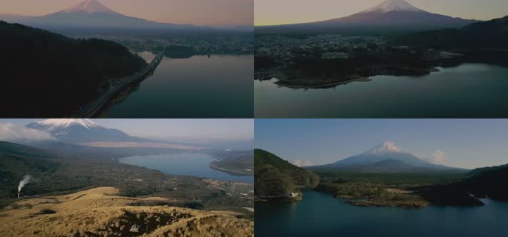 4K日本富士山下富士湖超清拍摄