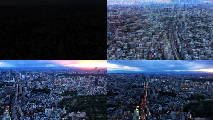 4K日本东京城市全景时间流逝