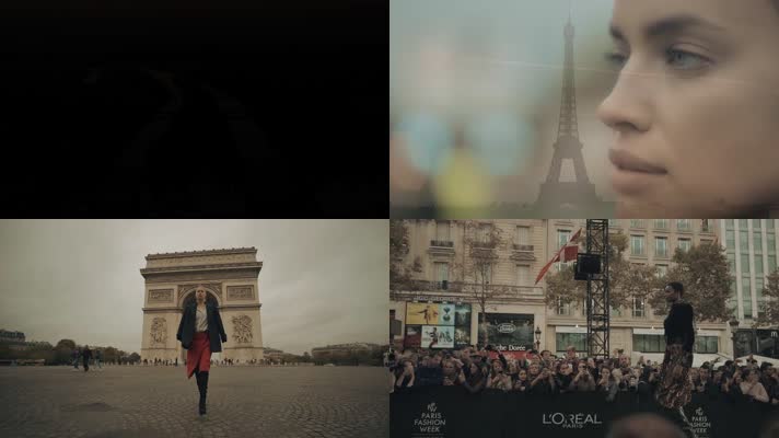 4K法国巴黎时尚服装走秀都市