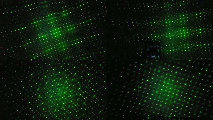 4K绿色矩阵灯光星光