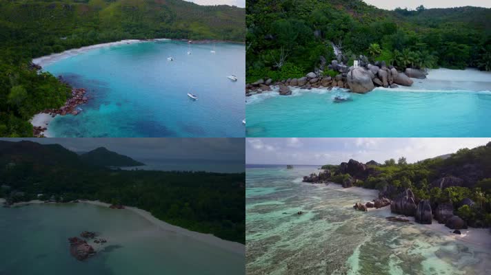4K航拍塞舌尔群岛旅游风光宣传片