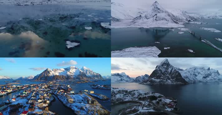 4K航拍北挪威风光美景