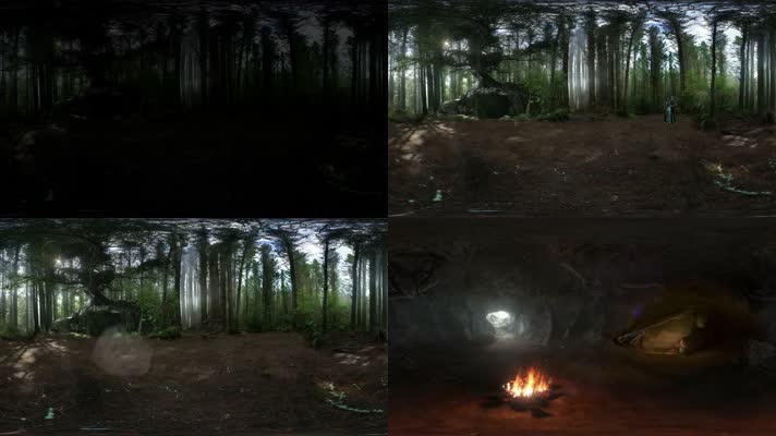VR360森林魔龙全景视频