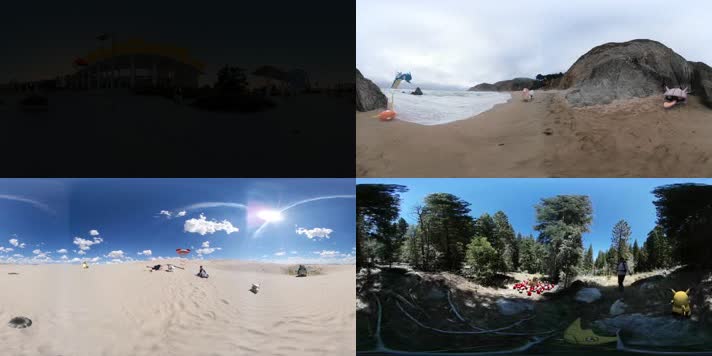 VR360沙滩森林寻宝全景视频