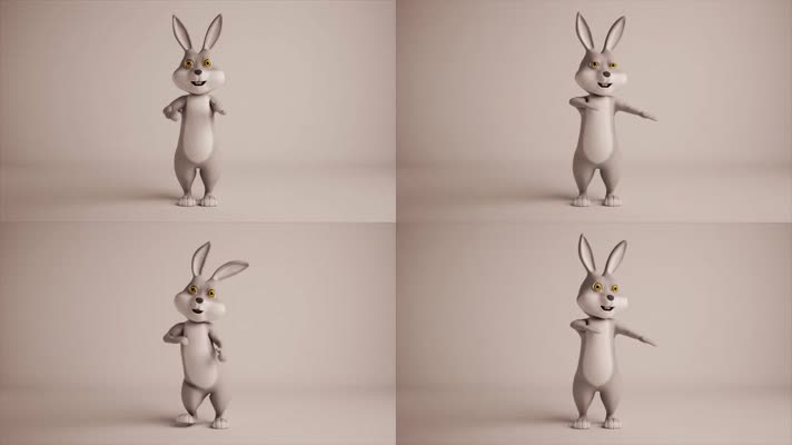 三维兔子舞蹈