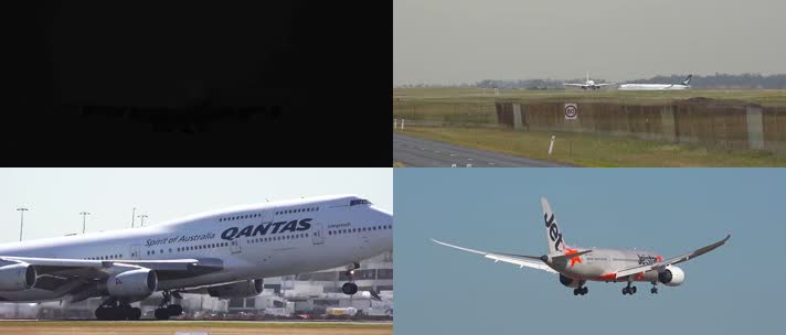 各种航空飞机A380S起飞降落高清视频
