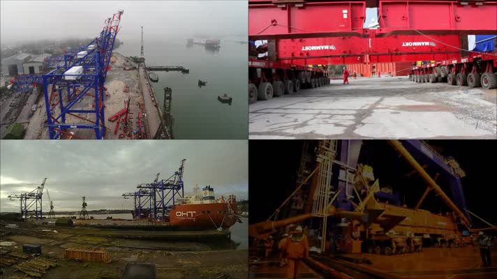 大型港口码头起重货船组装重工业