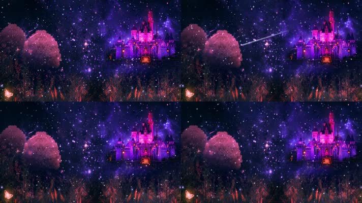 紫色星空唯美城堡