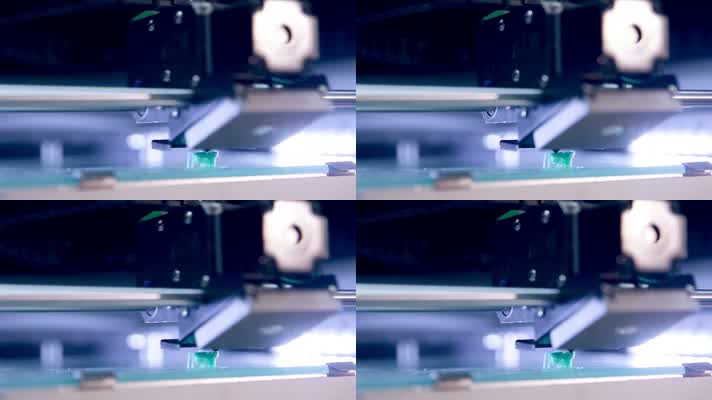 超清实拍特写3D打印机工作