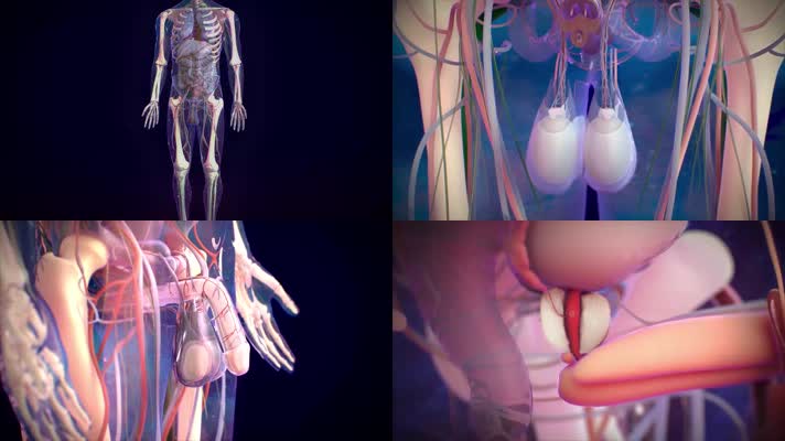 3D男性生殖系统医疗视频