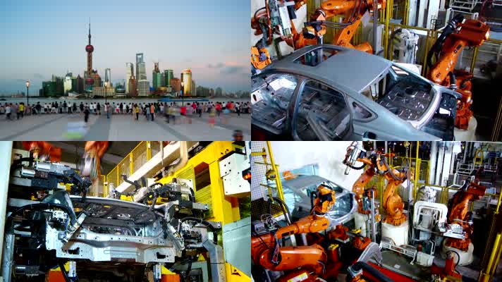 中国制造业快速发展之全自动汽车生产