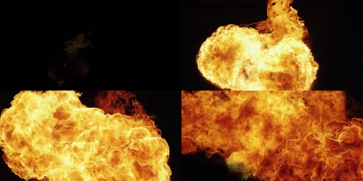 动感电影爆炸场景视觉火焰爆发特技效果元素