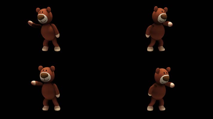 原版可爱泰迪熊跳舞alpha循环