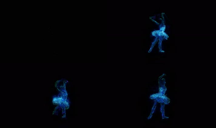 蓝色粒子芭蕾舞合成（1分30秒）