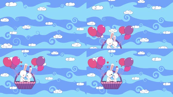 原版卡通甜蜜情侣兔系列