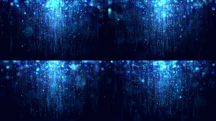 蓝色粒子雨粒子线条
