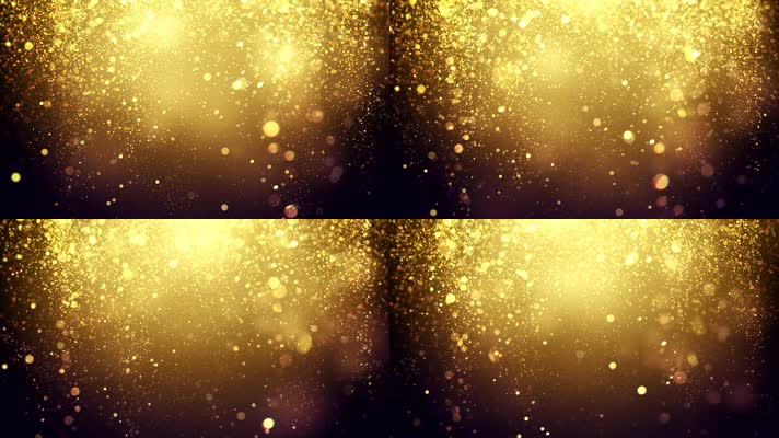 金色粒子雨粒子光斑下落