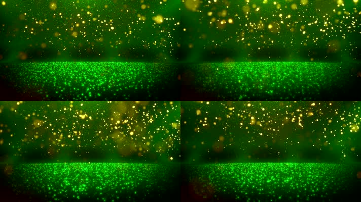 唯美绿色粒子光斑