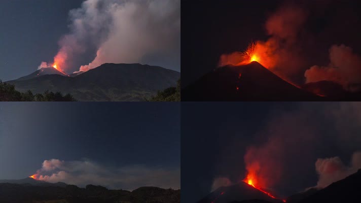 【4K】火山喷发