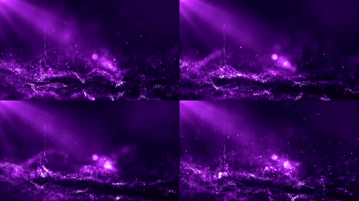 4K紫色粒子海洋循环