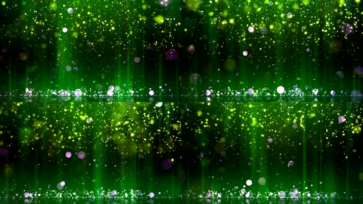 唯美绿色粒子雨光斑