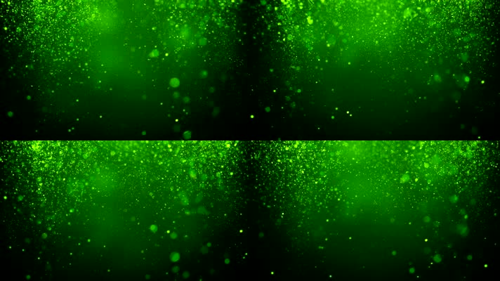 4K绿色清新粒子雨循环