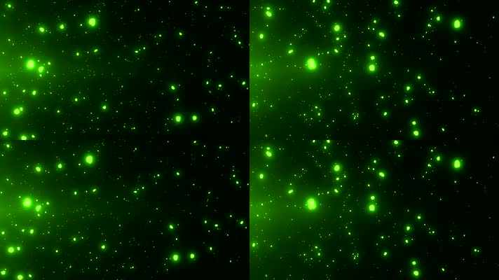 绿色荧光粒子飞舞合成