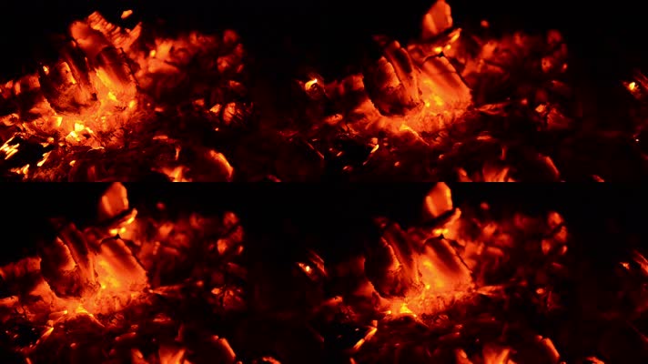 火,火焰,燃烧余烬辉光篝火热碳