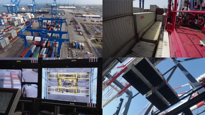 港口码头集装箱物流货运装卸国际贸易