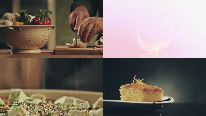 美味可口的食物制作过程食材特写视频