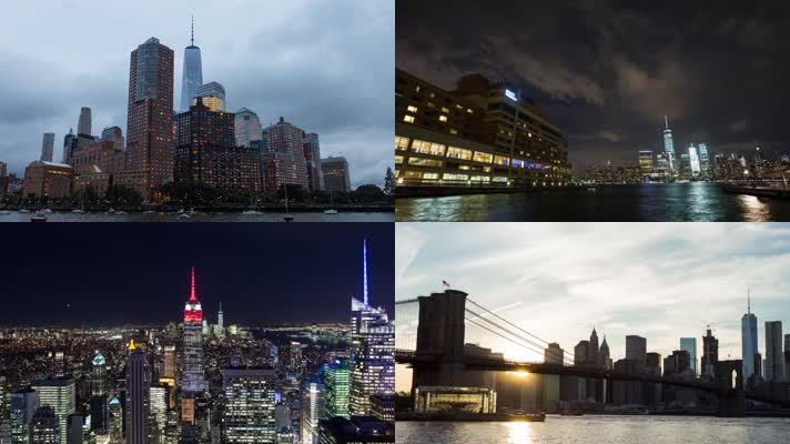 高清唯美延时摄影纽约城市自然风光