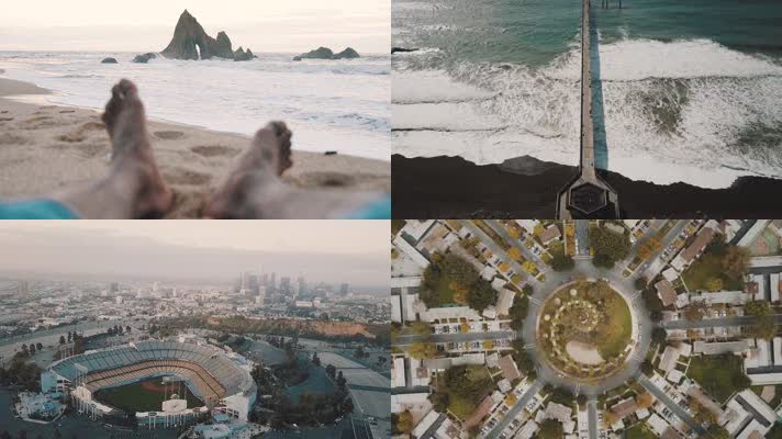 美国加州城市海岸风光旅游宣传片