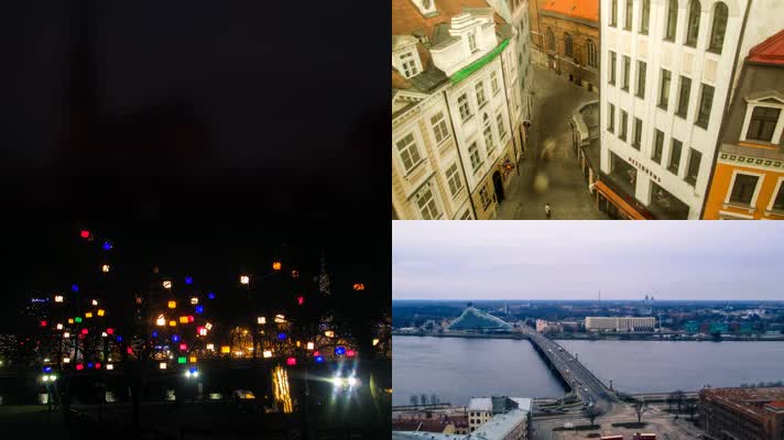 欧洲拉脱维亚城市风光旅游宣传片