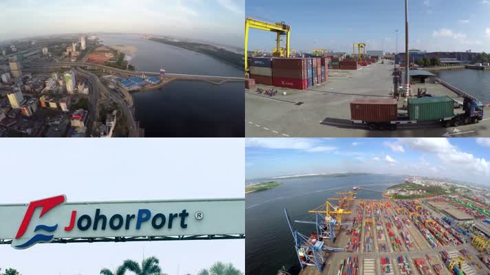 航拍港口物流运输国际贸易