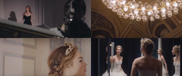 欧洲高贵奢华城堡美女模特舞蹈珠宝宣传片