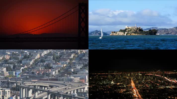 美国旧金山城市延时风光
