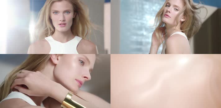 美容化妆品模特护肤补水美白广告