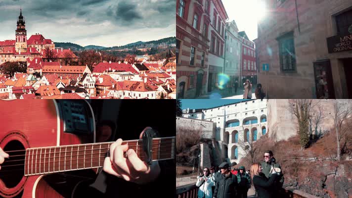 捷克克鲁姆洛夫小镇城市旅游宣传片