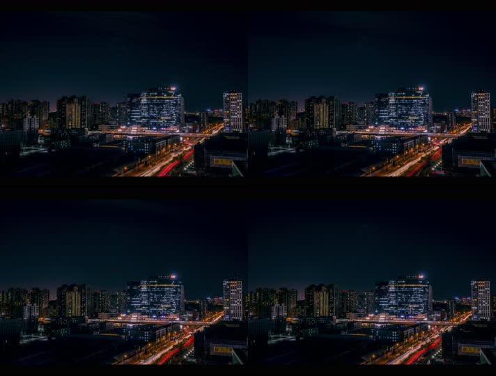 北京夜景车流延时