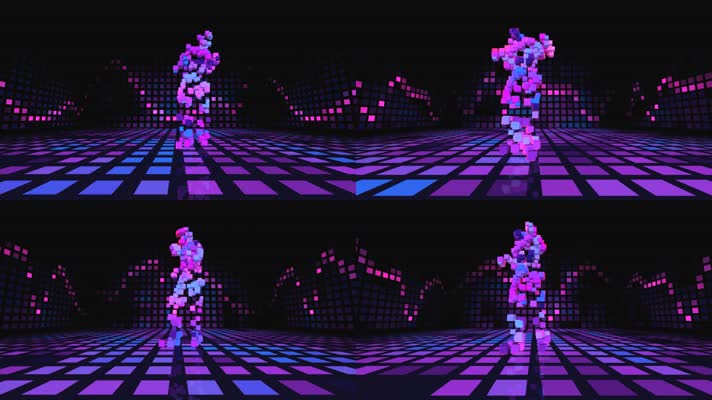 霓虹像素机器人跳舞05