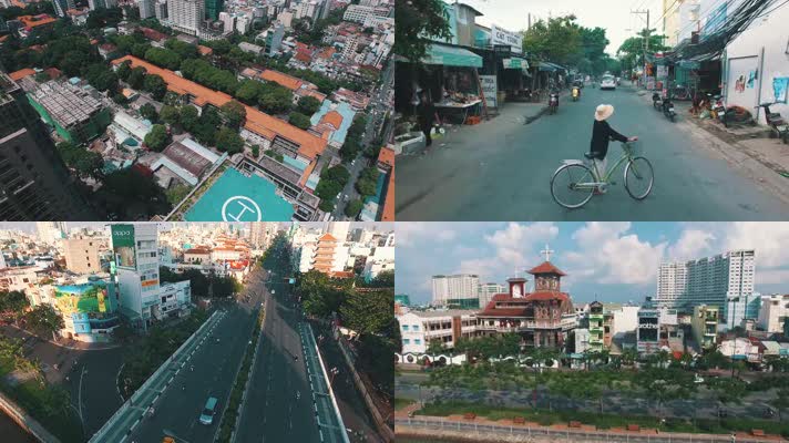 4K航拍越南胡志明城市宣传片